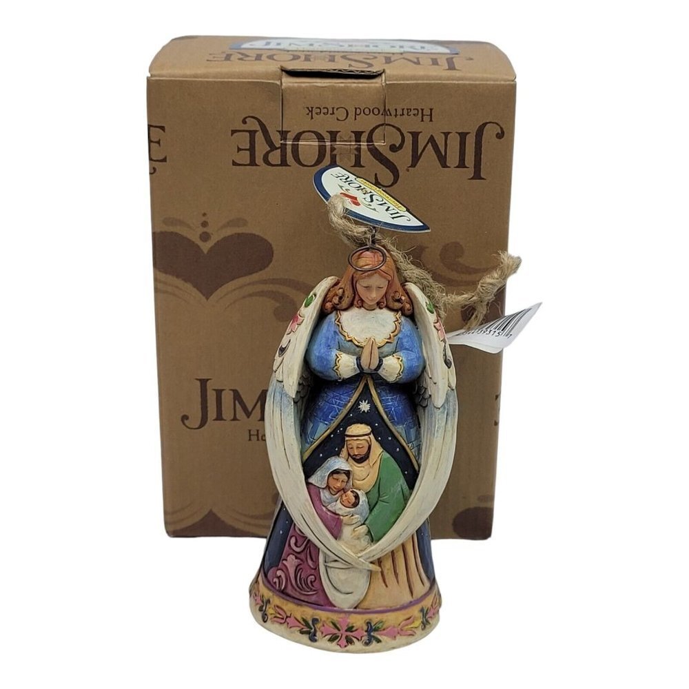 2011 Jim Shore Heartwood Creek Angel Wings Around Holy Family Ornament  4023470